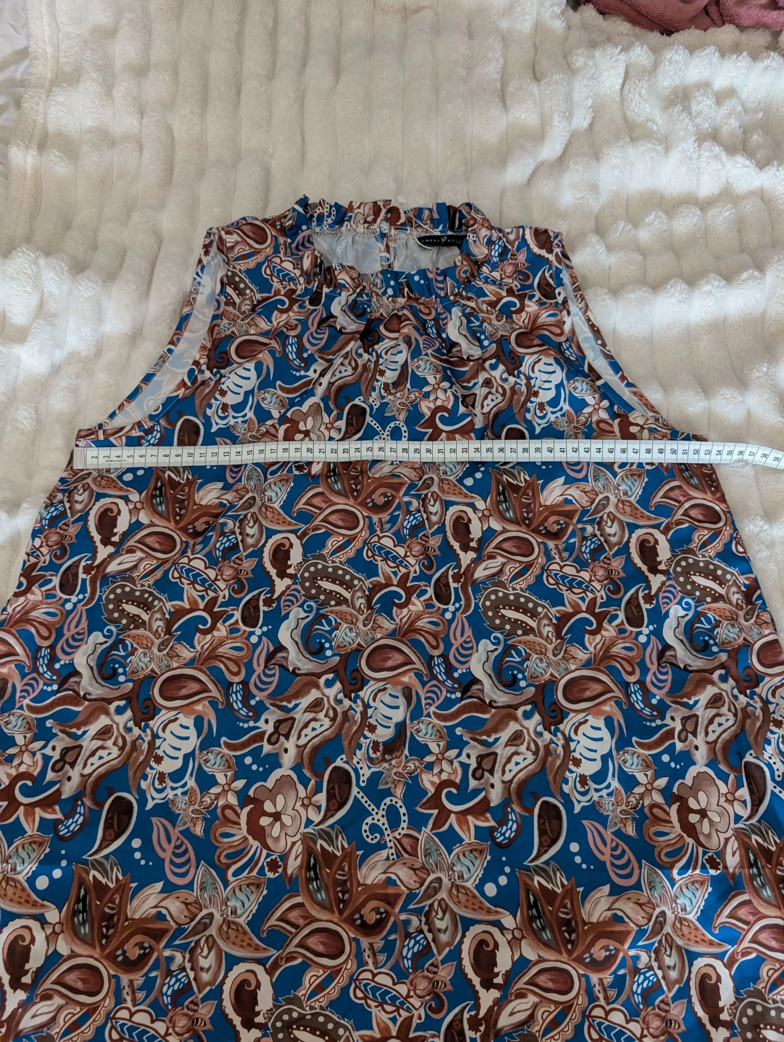 Magnificent sleeveless short dress with a hide-and-seek / floral pattern – Emery Rose – Size L – photo 9